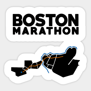 Marathon Boston Map Sticker